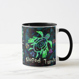 Tasse à ailes de logo de tortue