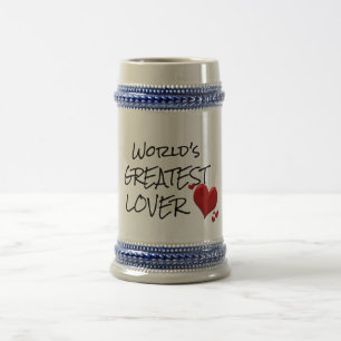 Tasse à bière "Meilleur amant du monde" - Citation