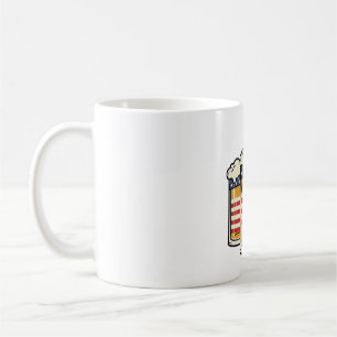 Tasse à bière patriotique design vectoriel vintage