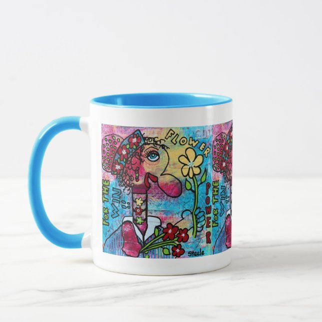 Tasse à boisson de 330 ml "Flower Power pour la vi (Gauche)