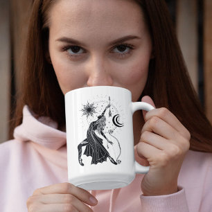 Tasse à bord noir 15oz Fille dansante Sagittaire