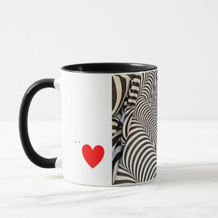 Tasse à café à impression zèbre