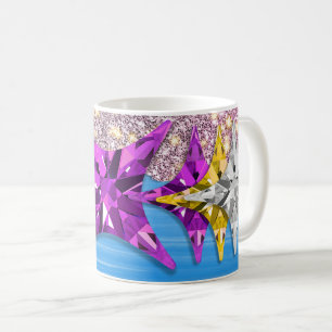 Tasse à café à motif étoile géométrique de couleur