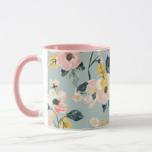 Tasse à café à motif floral vintage