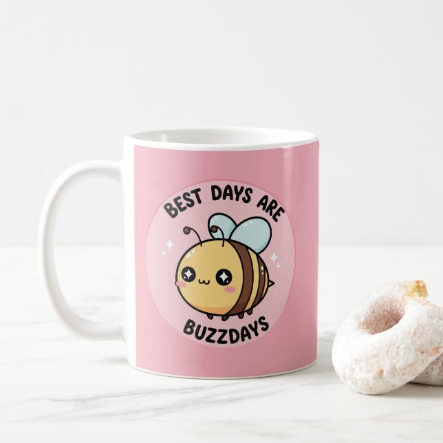 Tasse à café abeille – Mignonne abeille bourdon ka (Avec donut)