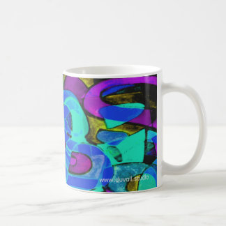 tasse à café abstraite "blue lagoon"