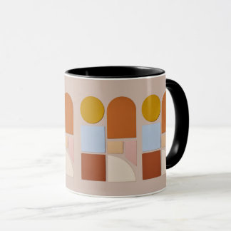 Tasse à café abstraite géométrique moderne
