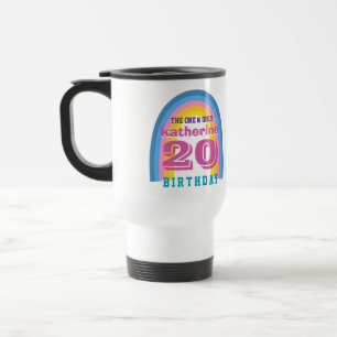Tasse à café anniversaire annuel Retro Rainbow