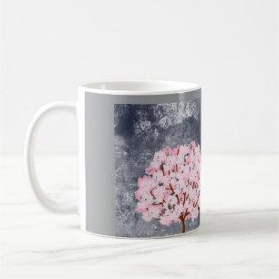 Tasse à café Arbre Fleur de Cerisier Rose Aestheti