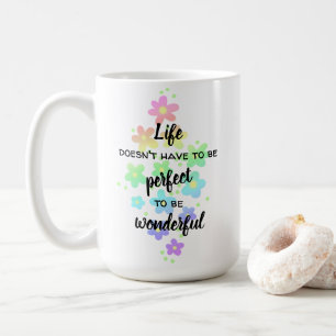 Tasse à café arc-en-ciel La vie n'a pas besoin d'ê