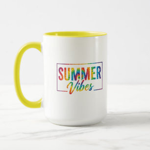 Tasse à café arc-en-ciel Tie-Dye Vibes D'ÉTÉ  Gras