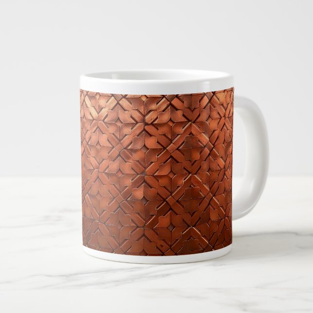 Tasse à café aspect cuivre rustique (Devant droit)