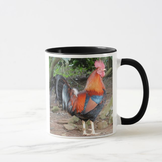 Tasse à café au coq, mug à coq, coq rouge (Droite)