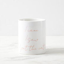 Tasse à café avec citation de chat