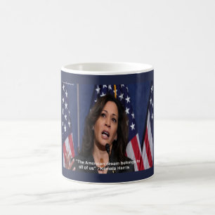 Tasse à café avec citation de Kamala Harris & Rêve