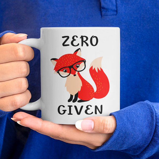 Tasse à café avec citation drôle Zero Fox Given (Zero Fox Given Funny Quote Coffee Mug)