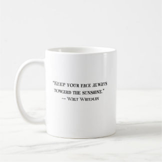 Tasse à café avec citation positive de Walt Whitma