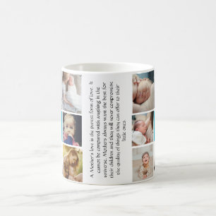 Tasse à café avec collage de 8 photos pour la prem