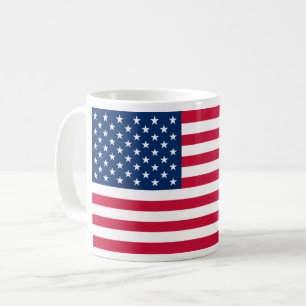 Tasse à café avec drapeau américain