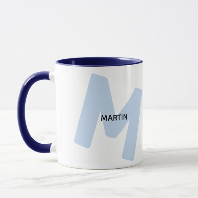 Tasse à café avec initiale et nom monogrammés mode (Gauche)