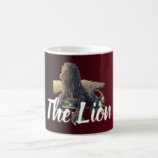 Tasse à café avec Lion Animal Totem sur Paysage Ur