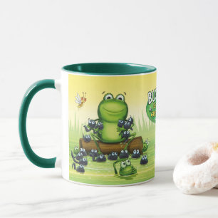 Tasse à café avec motif de grenouilles