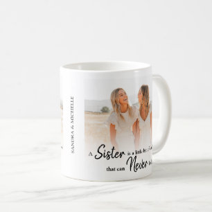 Tasse à café avec photo personnalisée pour sœur