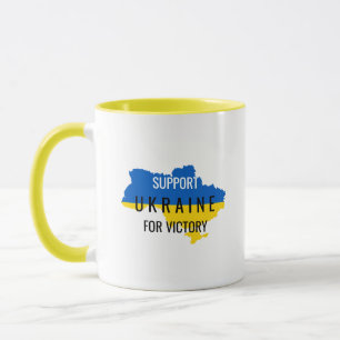 Tasse à café avec superposition de soutien à l'Ukr