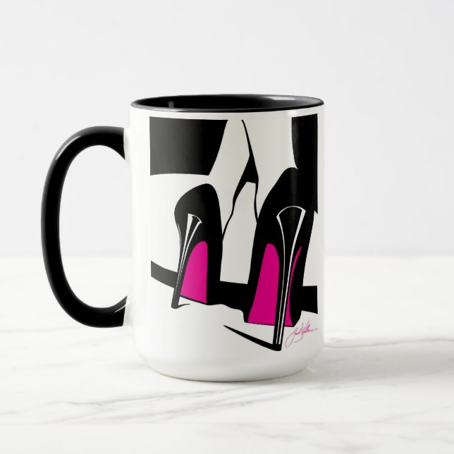 tasse à café avec talons hauts art (Gauche)