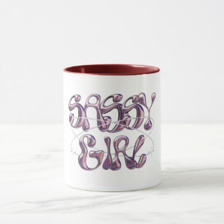 Tasse à café avec typographie en marbre violet Sas