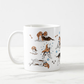 Tasse à café beagle peinte à la main | Chien l