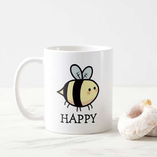 Tasse à café Bee Happy (Avec donut)