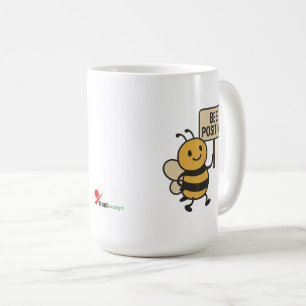 Tasse à café "BEE POSITIVE"   Slogan de bourdon mi