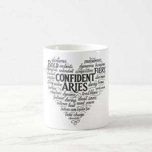 Tasse à café Bélier   Nuage de mots du zodiaque