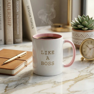 Tasse à café bicolore avec citation drôle comme un