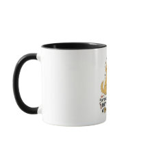 Tasse à café bicolore drôle de chien et chat qui o
