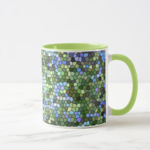 Tasse à café "Bleu, Vert et Violet"