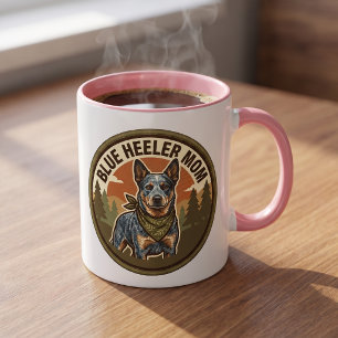 Tasse à café Blue Heeler Mom Cadeau pour maman d