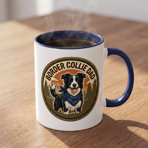 Tasse à café Border Collie Papa Cadeau de papa d