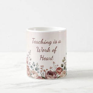 Tasse à café botanique à l'aquarelle pour enseigna