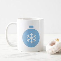 Tasse à café Boule de Noël Bleue