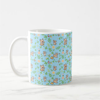 Tasse à café Bouledogue Français Floral de Printem