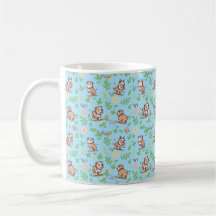 Tasse à café Bulldog Cadeau de chien floral printa
