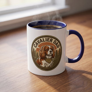 Tasse à café Cavalier Papa | Cadeau de chien King