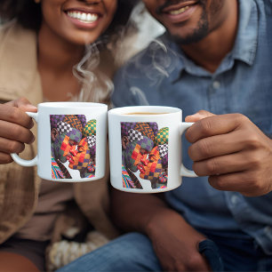 Tasse à café célébrant l'art du quilting