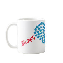 Tasse à café coeurs du 14 juillet