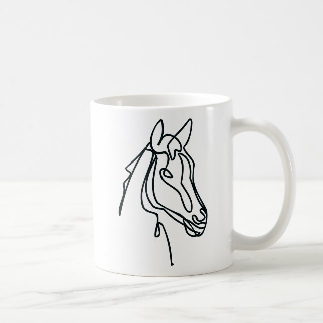 Tasse à café d'art du cheval (Droite)