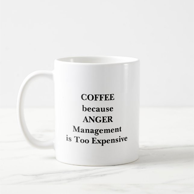 Tasse à café d'attitude. (Gauche)