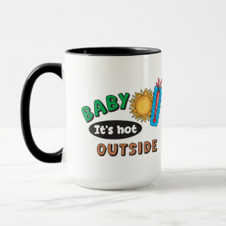 Tasse à café de 44 ml avec Baby It's Hot Outside