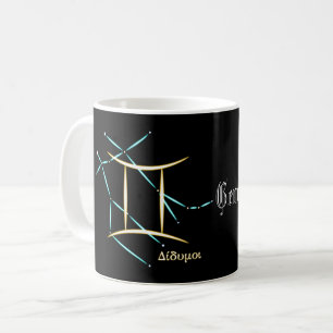 Tasse à café de la constellation du zodiaque Gémea